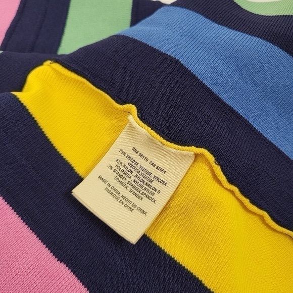 Anthropologie Maeve rainbow pleated contrast skirt aline full circle - Picture 5 of 11